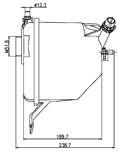 CRT 205 000S – CLEVITE 77 Coolant Reservoir, OE Replacement